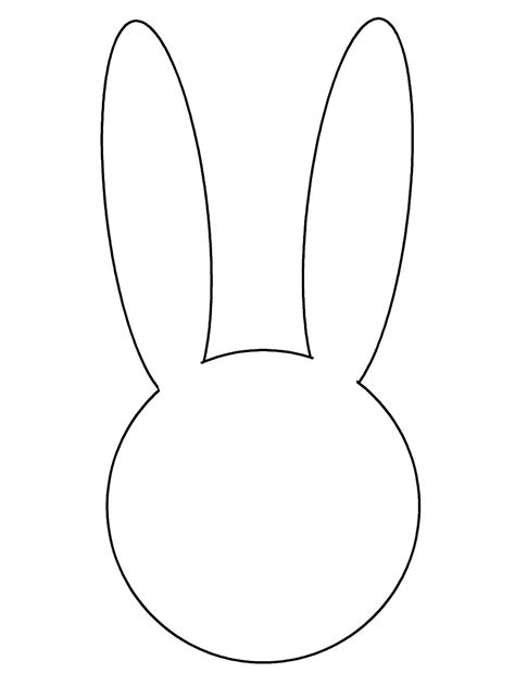 bunny face template printable
