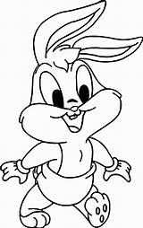 Bunny Bugs Coloring Baby Pages Looney Tunes Cartoon Warner Bros Cute Color Bunnies Getcolorings Rabbit Drawings Sheets Cartoons Drawing Books sketch template