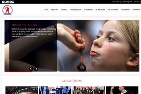 nieuwe website  van de nederlandse darts bond sinds gisteren