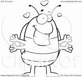 Pillbug Loving Coloring Clipart Cartoon Cory Thoman Outlined Vector Poly Roly Protected Collc0121 Template Royalty sketch template