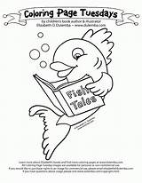 Coloring Pages Library Week Fish Book National Teacher Tales Tuesday Care Printable Swim Dulemba Template Popular Books Getcolorings Color Coloringhome sketch template