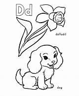 Coloring Alphabet Activity Pages Dog Abc Daffodil Letter Sheet Sheets Color Letters Kids Print Honkingdonkey Classic Learn Popular Pre Primary sketch template