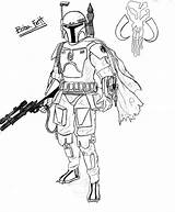 Wars Star Coloring Pages Clone Printable Fett Boba sketch template