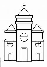 Iglesias Igrejas Colorir Kirchen Dibujosparacolorear24 sketch template