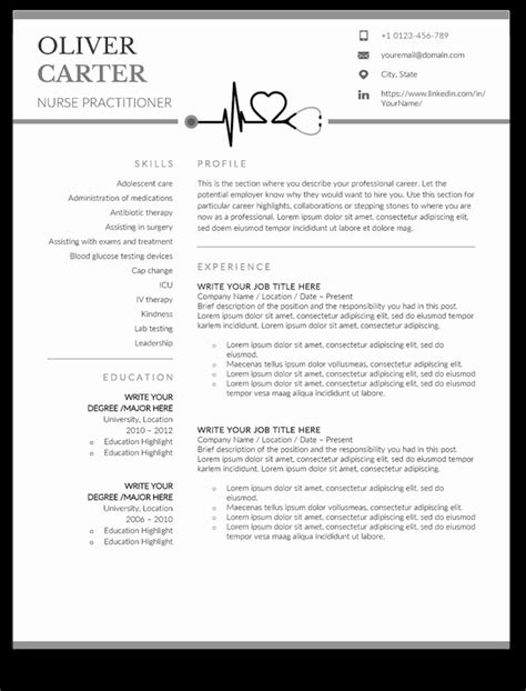 graduate nurse resume template   nursing resume template