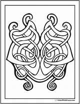 Harp Knots Scottish sketch template