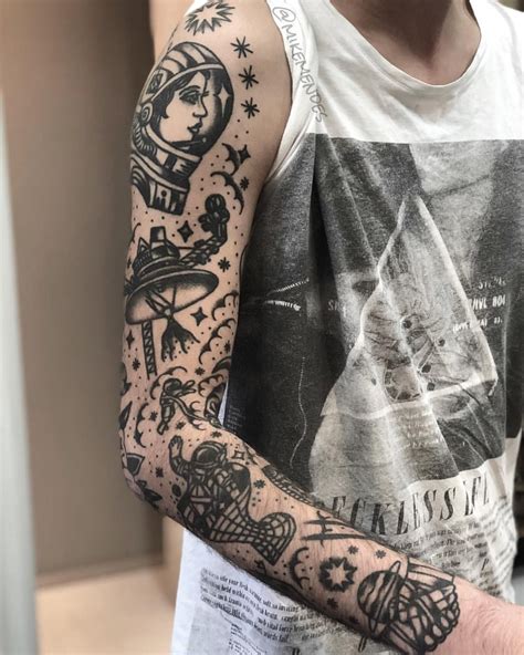 traditional black  grey sleeve tattoos  tattoo ideas