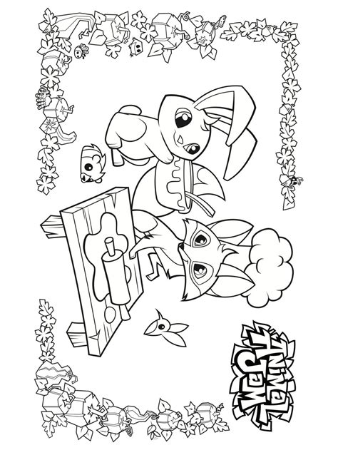 animal jam coloring pages  printables  gbcoloring