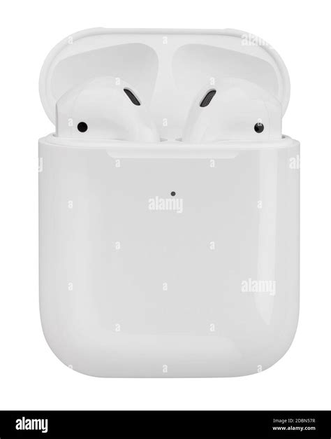 air pods charging case path isolated  white stock photo alamy