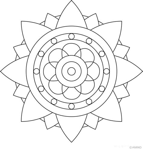 easy mandala coloring page getcoloringpagescom