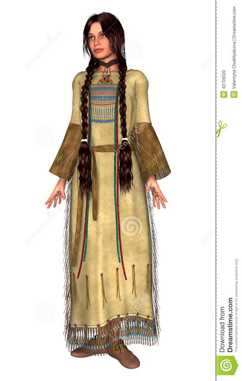 Native American Woman Stock Illustration Illustration Of