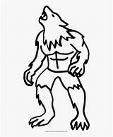 Lobo Hombre Dibujo Werewolf Coloring Un Kindpng sketch template