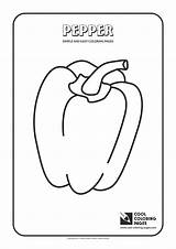 Coloring Pages Simple Pepper Easy Cool Print sketch template
