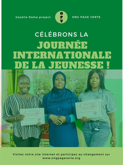 celebration de la journee internationale de la jeunesse ong page verte