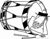 Musikinstrumente Trommel Ausmalbild Malvorlage Anzeigen sketch template