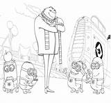 Minions Gru Spaceship Despicable Near Pages2color Cookie Copyright sketch template