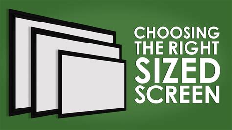 choosing   sized projection screen youtube
