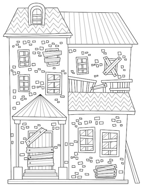 house coloring page vectors illustrations    freepik