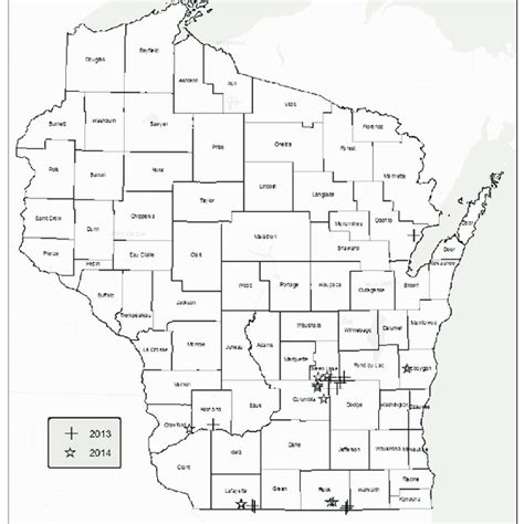 map displaying site locations     trials  wisconsin