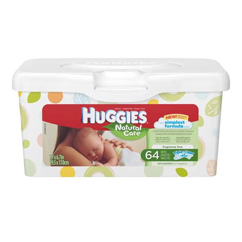 huggies natural care baby wipes pop  tub