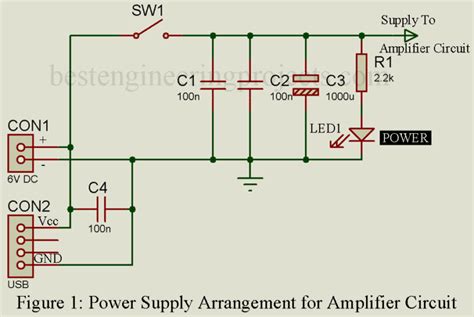stereo amplifier circuit diagram engineering projects