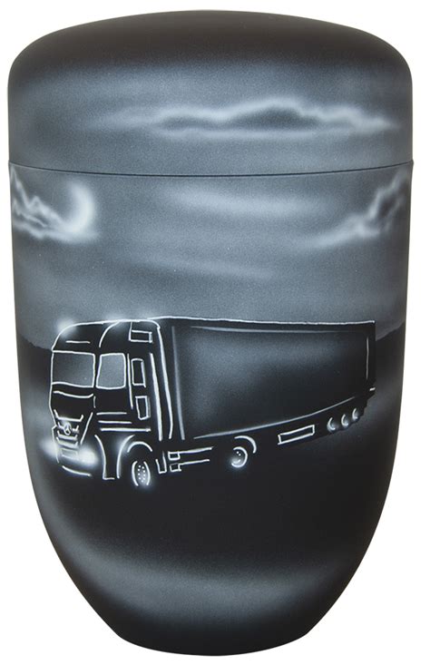 designer urne black edition truck lkw