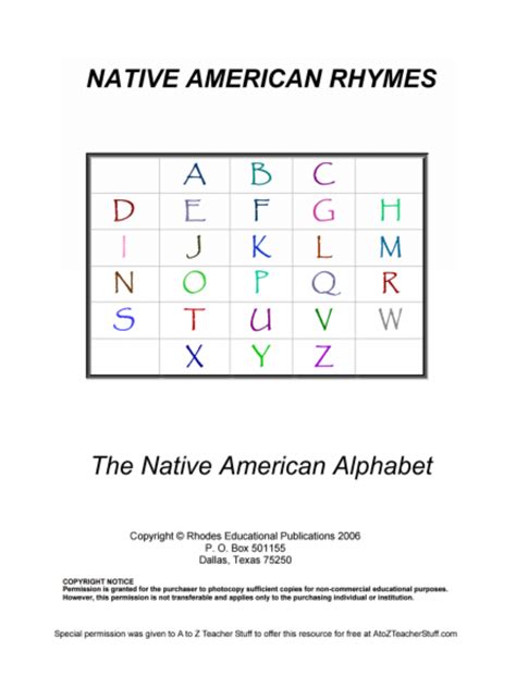 native american rhymes printable resources    teacher stuff