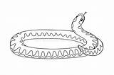 Snake Coiled Illustratie Dierlijke Vipera Animale Vettore Fumetto Arrotolato Serpente Viper Geitjes Jonge Kleurende Boekpagina sketch template