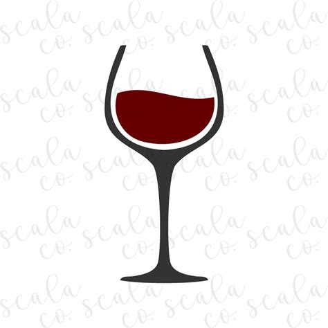 Wine Glass Svg Silhouette Cut Files Cricut Cut Files Eps