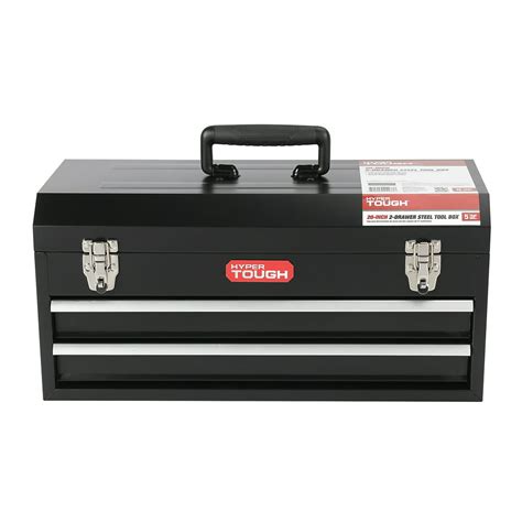 Hyper Tough 20 Inch 2 Drawer Steel Tool Box With Metal Latches Tool