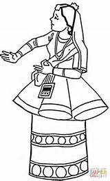 Colorare Vestimenta Indio Vestiti Tradizionali Drawings Outline Disegnare sketch template