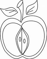 Coloring Apple Clipart Color Seeds Sheet Colouring Pages Book Open Comments Library Coloringhome Popular Line sketch template
