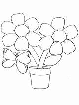 Coloring Flower Easy Pages Popular sketch template