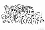 Pony Little Coloring Color Print Pages Girls sketch template