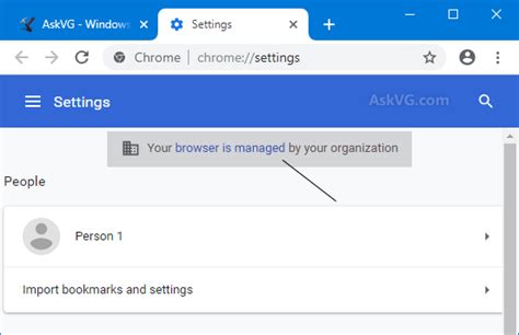 fix  browser  managed   organization  google chrome askvg
