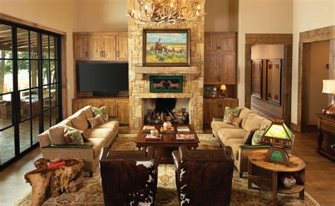 refined cowboy comfort western art architecture living room door interior design western