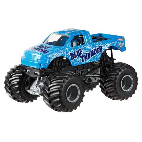 hot wheels monster jam blue thunder die cast vehicle  scale