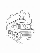 Coloring Pages Truck Oil Tanker Fuel Tank Rig Printable Color Getcolorings sketch template