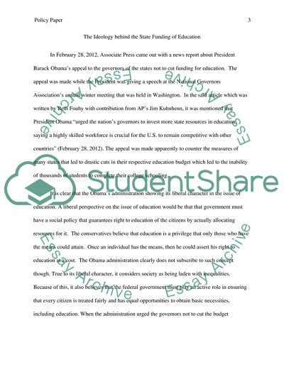 ideology   state funding  education essay  topics