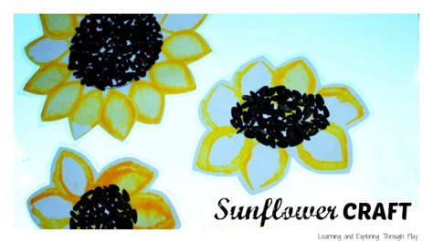 learning  exploring  play sunflower printing craft