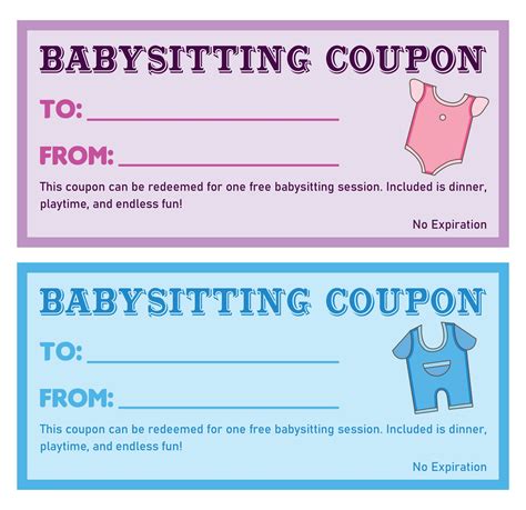 babysitting voucher printable