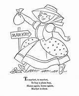 Market Nursery Rhymes Coloring Goose Mother Bluebonkers Mary Pages Sheets Contrary Quite Activities Preschool Comments sketch template