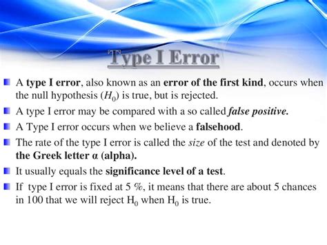 type   type ii errors