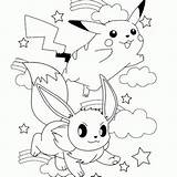 Pikachu Pokemon Coloring Pages Eevee Cute Hat Color Go Friends Print Colouring Printable Coloring4free Evoli Games Getcolorings Kids Drawing Ninja sketch template