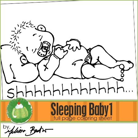 sleeping baby printable coloring page coloring books baby clip art
