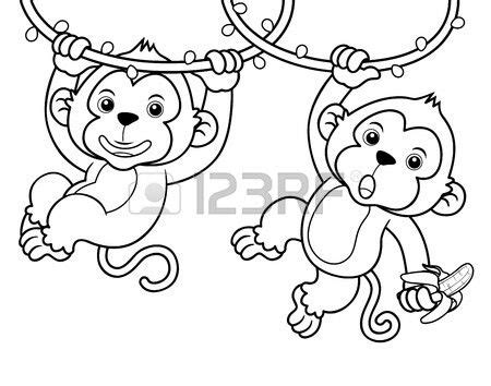 hanging monkeys monkey coloring pages coloring books coloring pages