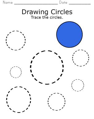 tracing circles worksheet preschool math worksheets shapes preschool