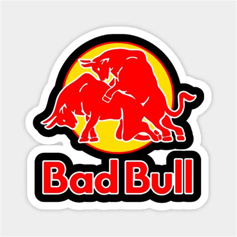 bad bull funny red bull logo sex graphic parody parodys magnet