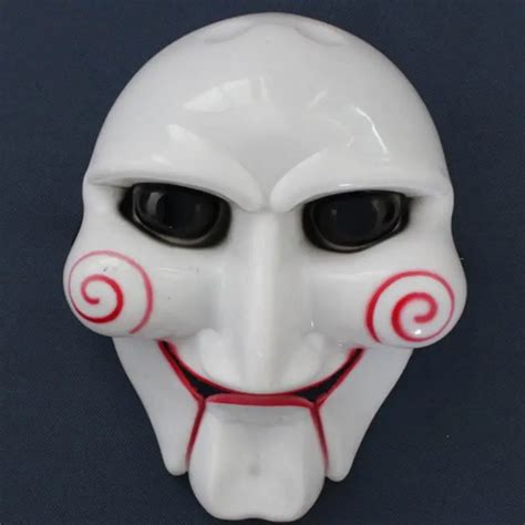electric  halloween cosplay billy jigsaw puppet face full mask costume prop party supplies