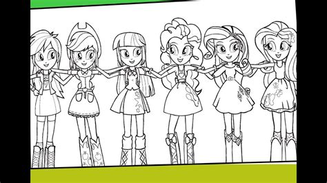 pony equestria girls coloring  kids mlp coloring pages